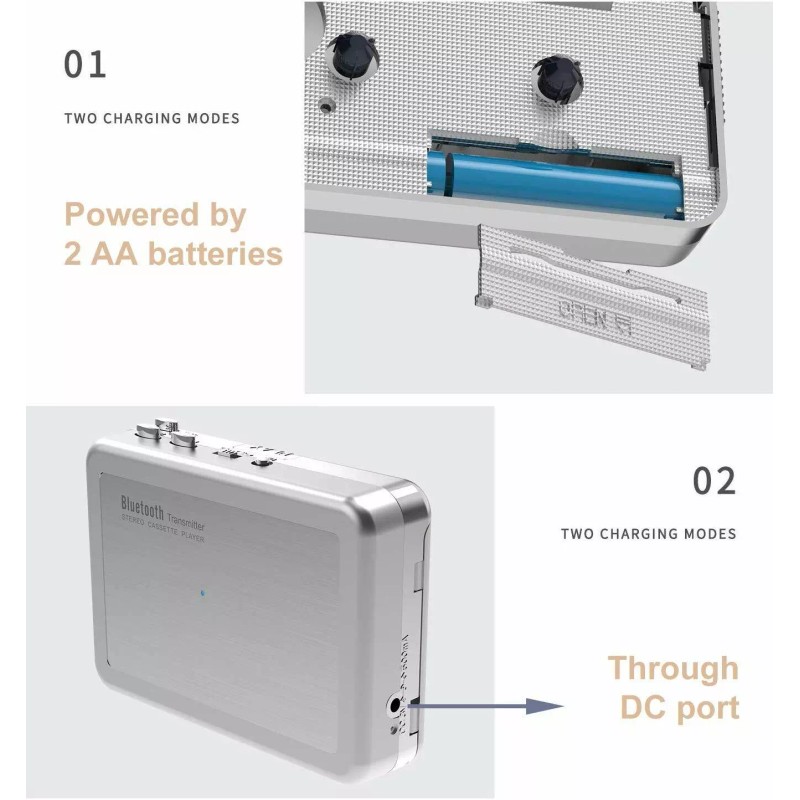DIGITNOW! Bluetooth Walkman Cassette Player Bluetooth Transfer Personal Cassette