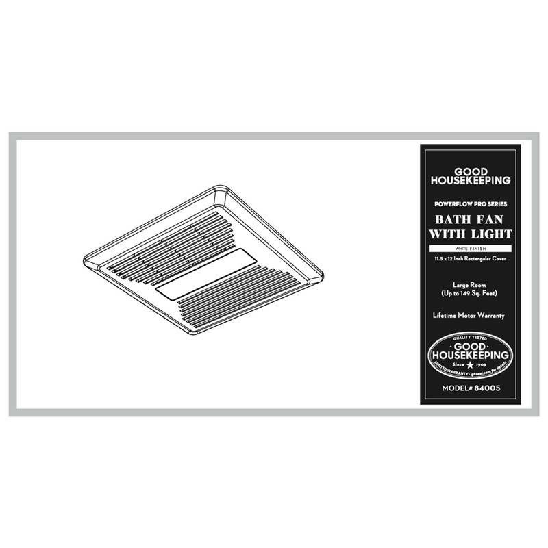 Good Housekeeping 84005 PowerFlow Pro Series 100 CFM 1.0 Sones