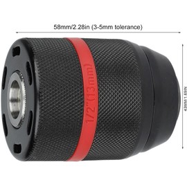 AOMUCH Keyless Hand Drill Chuck Fits 1/2-20UNF Mount 1.5 to 13 mm Self-tighten Drill Chuck, All-Metal Self-Tightening Chucks for Hand Drill Impact Driver Power Drill ﻿