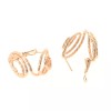 neXxtten Gold Tone Gold Plated Metal Omega Back Drop Earrings