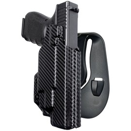 OWB Paddle Holster fits GL 17, 19, 19X, 22, 31, 44, 45 w/Streamlight TLR-7, TLR-8 (Carbon Fiber, Right-Hand Draw)