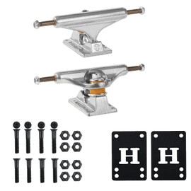 INDEPENDENT Skateboard Trucks Stage 11 Std 129 Raw(7.6") + Risers & Hardware Kit