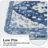 Uphome Boho Retro Bathroom Rug Runner Blue Non-Slip Soft Bath
