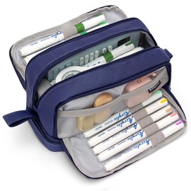 HLDIFENGGS Large Pencil Pouch, Special Preppy Aesthetic Pencil Case with Compartments, Pencil Bag Big for School Teens Office College Girl Boy Men Women Adult