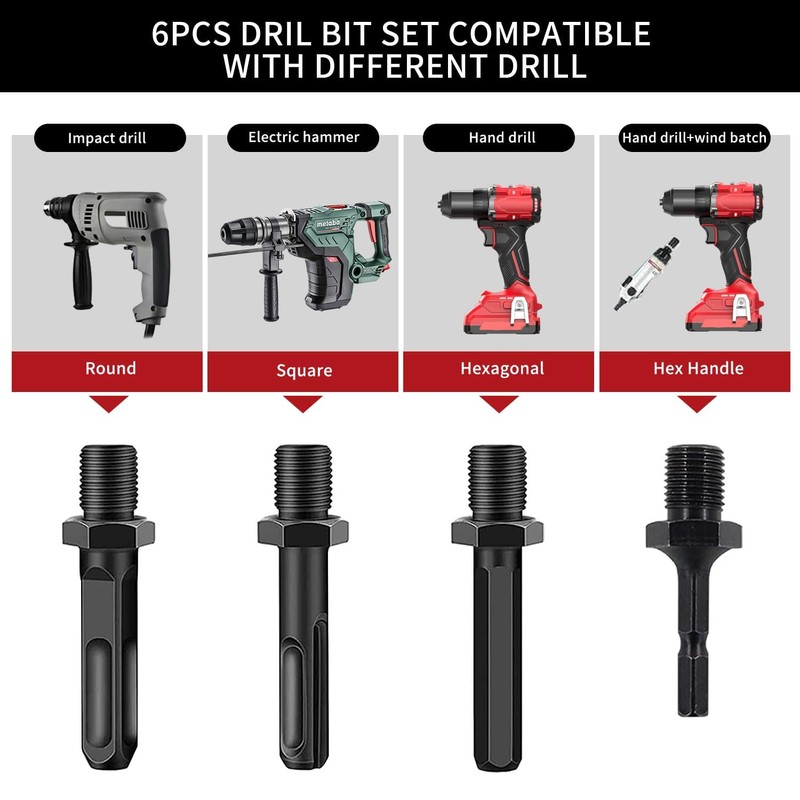 FENGCHUANG 2pcs 32 mm Wood Splitter Drill Bit Set with