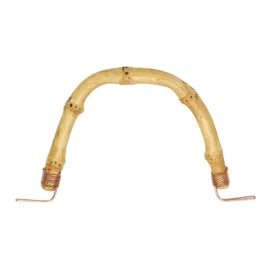QUARKZMAN 1Pcs Manico Per Teiera In Bambù, Manico A Forma Di U In Rame Intrecciato Per Teiere Con Spaziatura Da 13-15 cm, Accessori Per Teiere In Ceramica E Terracotta, Colore Oro