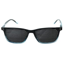 VANLO Grid Glasses 415-ASBP - Black Blue Frame - Square Grid