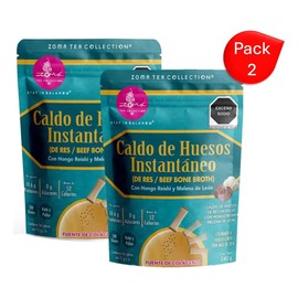 Caldo De Huesos Adaptógeno Reishi Melena De León Polvo -2pz