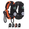 NESAYVER Adjustable Survival Paracord Bracelet, 2 Pack Emergency Fire Starter