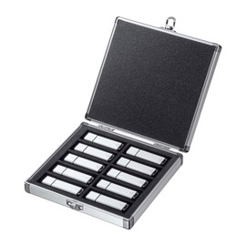 Sanwa Supply FC-UFD1N USB Flash Memory Case (10 Pack), Silver