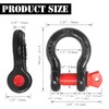 Jamiikury Shackles 1/2" D Ring Shackle 12 Ton (26,455 lbs)