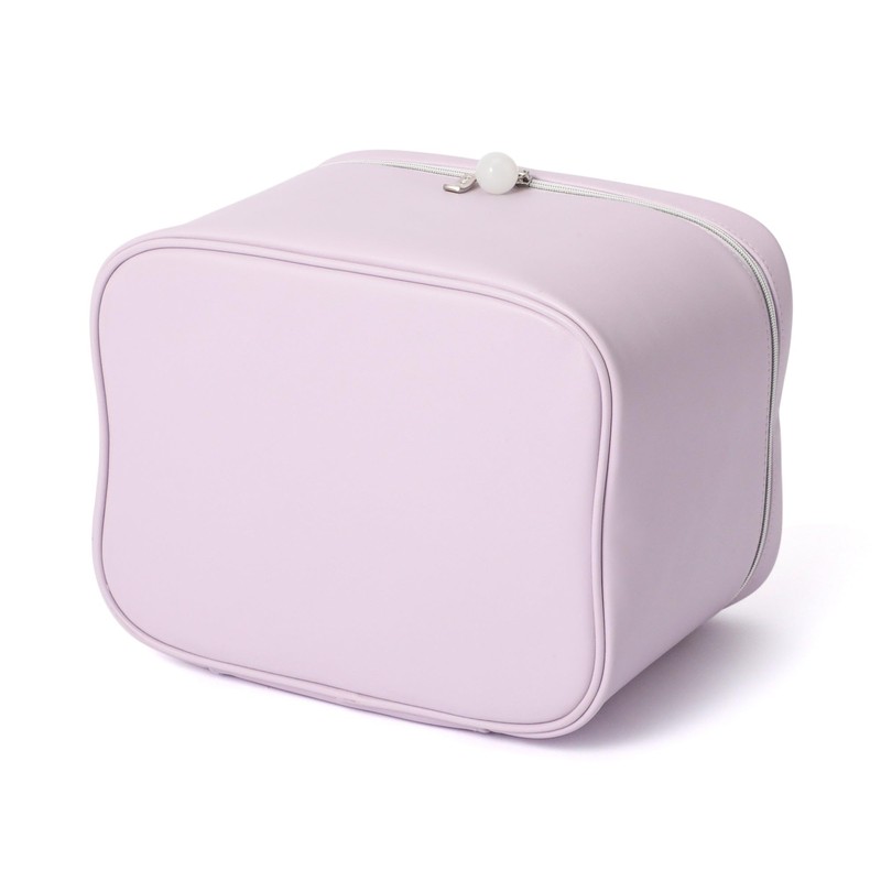 Francfranc French Wave Shape Vanity Pouch, Large, light purple