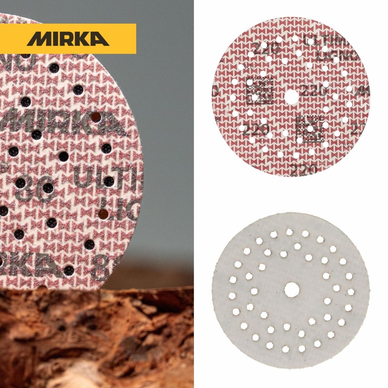 Mirka Ultimax Ligno Ø 125mm sanding discs Velcro Multifit/grit 220/100