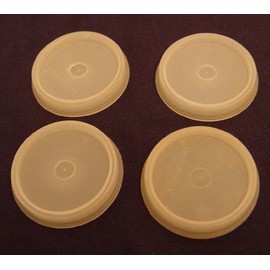Set of 4 Vintage Tupperware Seals for Midget Containers Replacement Lid #201