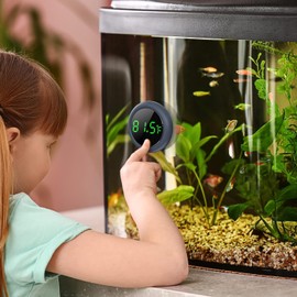PAIZOO Fish Tank Digital Thermometer Accurate LED Display to ±0.9°F Black