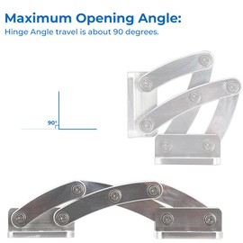 WIKIBB Hidden Door Hinges Aluminum Hidden Scissor Hinge Adjustable Mounting Drawer Scissor Hinges