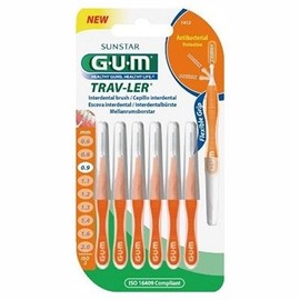 Gum Trav-ler Interdental Brush 1412 0,9mm Orange 6 Items