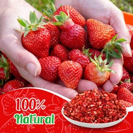 Freeze Dried Strawberry Pieces 5oz/142g – Crunchy Real Freeze Dried Strawberries – Fruit Snack for Yogurt, Cereal, Smoothies, Baking, Kids Lunch & On-the-Go Treats