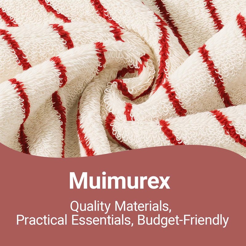 Muimurex Striped Cotton Hand Towels, Quick Dry, Set of 2,15x28