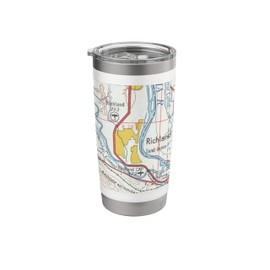 Vintage Richland WA Map (1963) Stainless Steel Insulated Tumbler