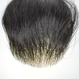 Thin Skin V-Looped Bald Spot Hair Patch Natural Hair Patch For Bald Spot 100% Remy Human Hair Transparent Bald Spot Hair Patch Men Hair Patches For Bald Spots For Women (14"-6X8CM, #1B OFF BLACK)