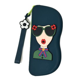 DACAIFH Glasses Case, Sunglasses Case, Fashionable, Floral Pattern, Nordic, Women's, Men's, Portable, Glasses Storage, Popular, Lightweight, Compact, Cute, Scratch Resistant, Character Gift, Strap