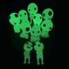 BLUWTE 10pcs Garden Statue Accessories,Princess Mononoke Luminous Tree Elves,Glow in