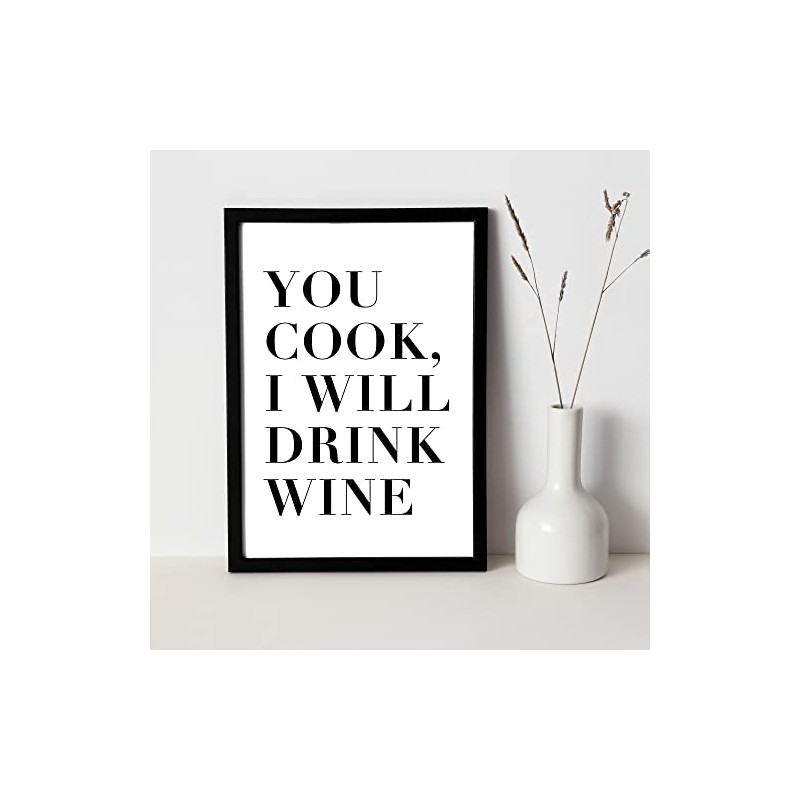 WBdesignz You Cook, I Will Drink Wine - Funny Wine