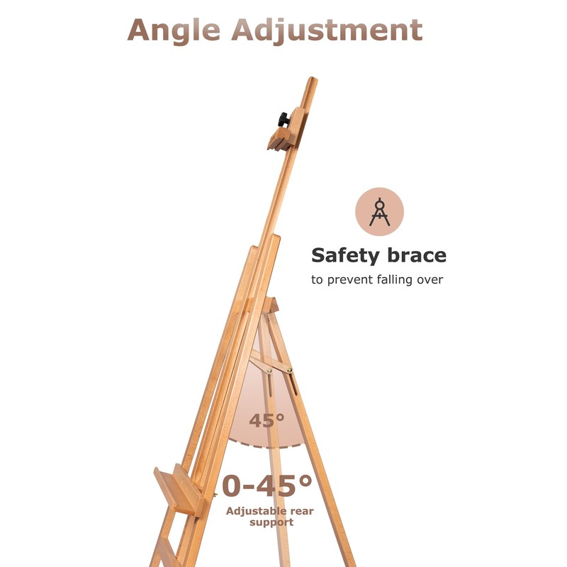 DJAR A Frame Wooden Art Easel for Painting, 57’’-76’’ Adjustable