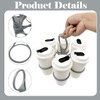 6-Cup Drinks Carrier, Portable Foldable Cup Holder, Plastic Beverage Tray