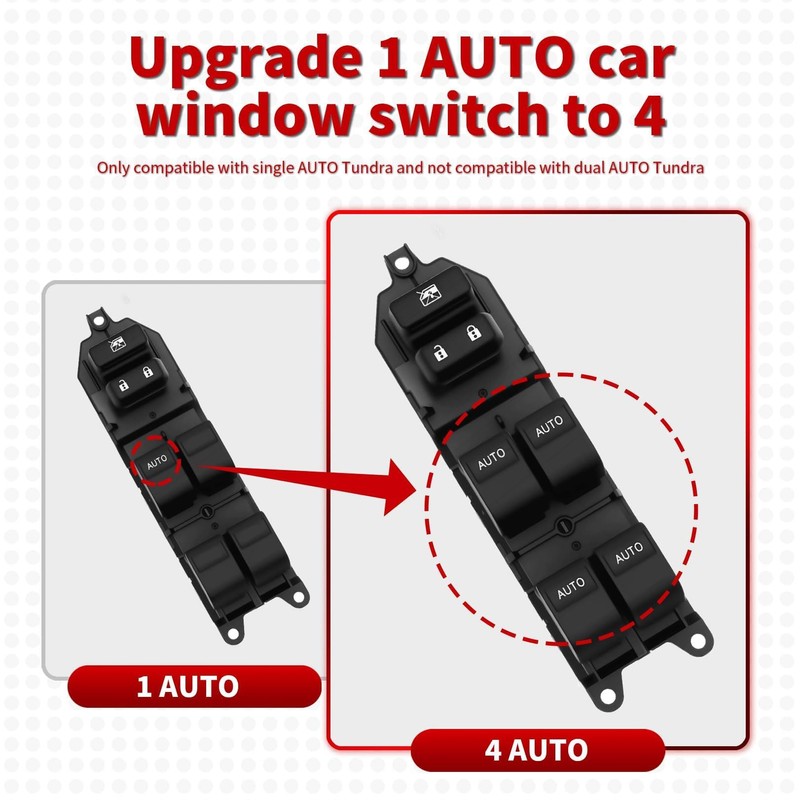 Nakkaa Power Window Switch Automatically Up and Down Driver Side