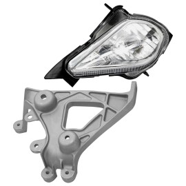 Caltric Front Fender Left Headlight & Bracket For Yamaha Raptor 700 YFM700 2006-2012