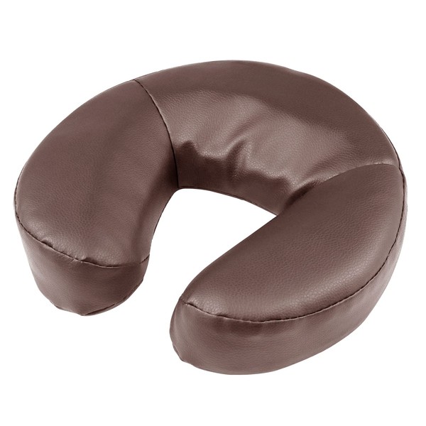 Kalolary Massage Face Cradle Pillow for Massage Tables, Universal Crescent Headrest, Face Support, Neck Pillow for Massage Chairs, Wellness Bed (Brown
