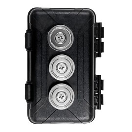 SunHalo Gear Upgraded Magnetic Key Holder Under Car, Hide a Key Outside Waterproof Magnetic Key Box for Under Car Large Hide Box Magnetic Storage Box, Black