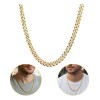 KRELVIXOS Collar Estilo Cadena Cubano Moda De Acero Inoxidable Oro