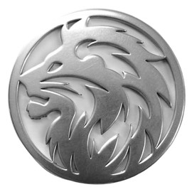 METALABO Golf Green Marker Stainless Steel Large 2.0 inches (50 mm) Heavy Lion Eagle Wolf Animal Competition Prize Gift Keepsake Present Round (Lion))