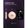 OMIRO 1X/10X(300R) Magnifying Compact Mirror, Small Crown Engraved Pocket Makeup