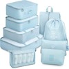 Packing Cubes, 9 Set Packing Cubes with Shoe Bag &