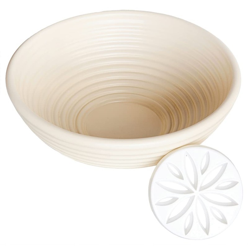 Talisman Designs Bread Proofing Basket with Decorating Embosser, 9 inch,