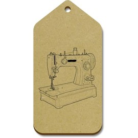 10 x Large 'Sewing Machine' Wooden Gift Tags (TG00129988)