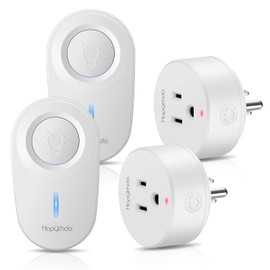 [2 Pack]HAPYTHDA Wireless Remote Control Outlet Plug, No Wiring Needed Remote Light Switches Kit, 500 Feet RF Range 275V/15A/1500W Electrical Remote Outlet for Light, Small Electrical Appliance