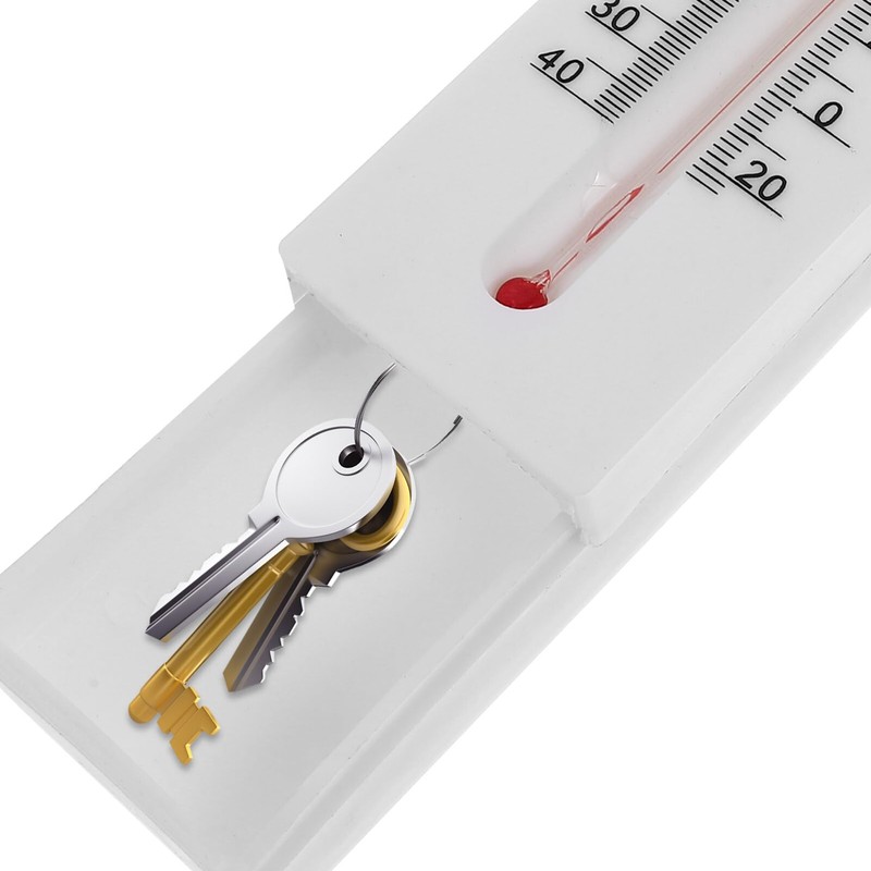 Operitacx Thermometer Key Hider Decorative Key Saving Box Weatherproof Plastic