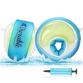 Phlognfy Swimming Armbands for Children, Large Swimming Arm Bands, Swimming Sleeves, Inflatable Swimming Aid Children from 1 to 6 Years, with Pump, for Girls, Boys, Toddlers, Halls and Outdoor Pools