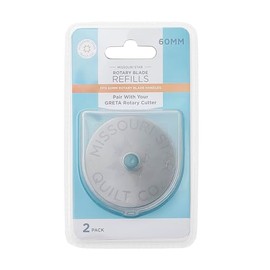 Missouri Star Universal Rotary Cutter Blades 60mm, 2 Pack | Super Sharp Replacement Blades, Fits All Rotary Cutter Handles | Fabric Trimmer Refill for Quilting and Sewing Projects