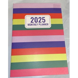 Old East Main Company 2025 Bright Stripes Planner And Agenda 32 Pages 6.75” X 9.5” Inches Paperboard