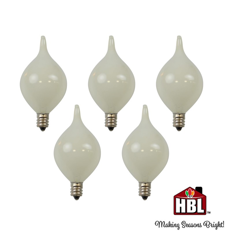 Holiday Bright Lights Indoor/Outdoor Tear Drop Light Replacement Bulbs White