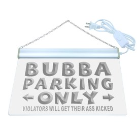 ADVPRO n155-b Bubba Parking Only Light Neon Sign
