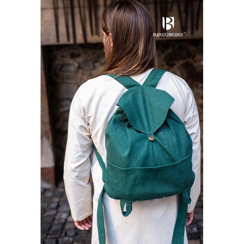 Burgschneider - Capsus Backpack - Green (Standard, Unisex, Cotton) Medieval