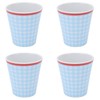 4Pcs/Set Imitation Porcelain Water Cup Originality Beverage Mug for Home