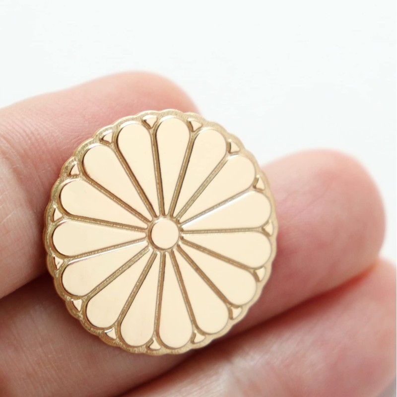 Golf Marker, Chrysanthemum Crest, Jogo Chrysanthemum Ball Marker, Iron, Base